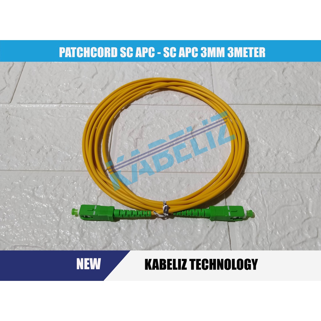 PATCHCORD  PATCHCORE  PATH CORE PATH CORD SC APC SC APC KABEL FIBER OPTIC SINGLE MODE PATCH CORD PATHCORE