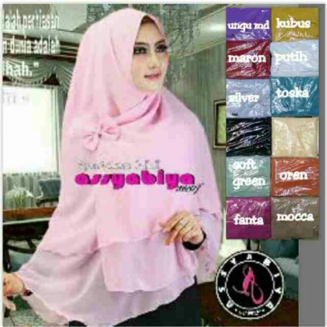 kerudung hijab jilbab instan khimar syari ASSYABIYA NON PET