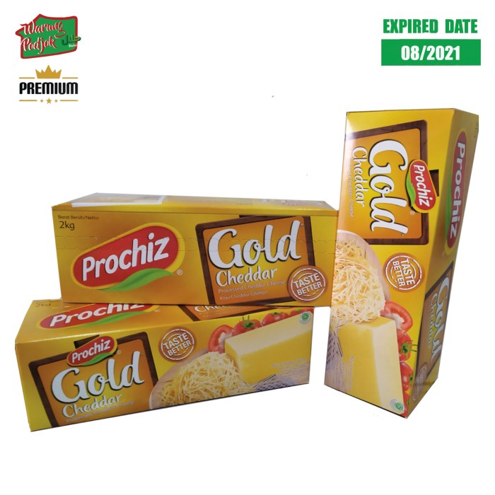 

Keju- Keju Cheddar Prochiz Gold 2 Kg Original Murah -Keju.