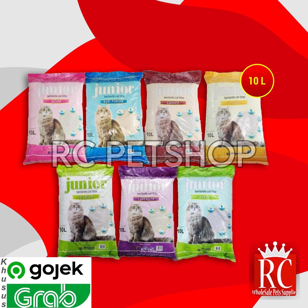 [GOSEND] Pasir Kucing Gumpal Wangi Junior 10 Litter Clumping Non Cub n Kit