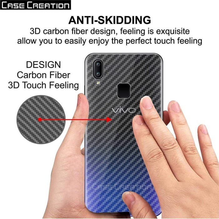 VIVO Y91/VIVO Y91C/VIVO Y93/VIVO Y95 ANTI GORES BELAKANG, SKIN CARBON, GARSKIN CARBON TRANSPARANT
