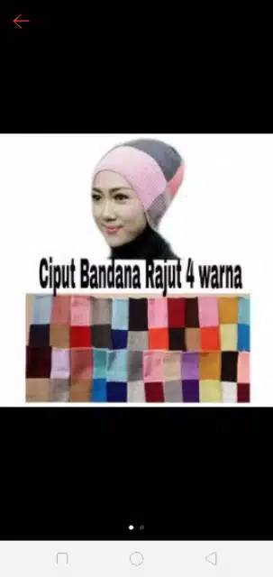 Ciput rajut murah 4 warna