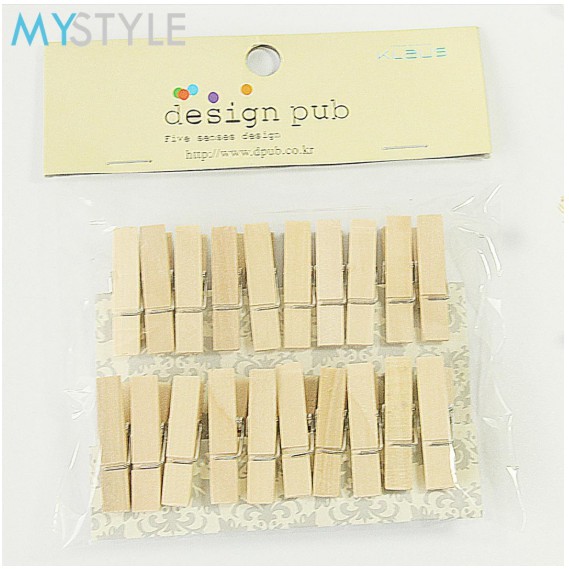 KLIP PENJEPIT FOTO (1 SET = 10/20 PCS) BAHAN KAYU KLIP FOTO WOODEN PHOTO CLIP WOOD CLIP MURAH