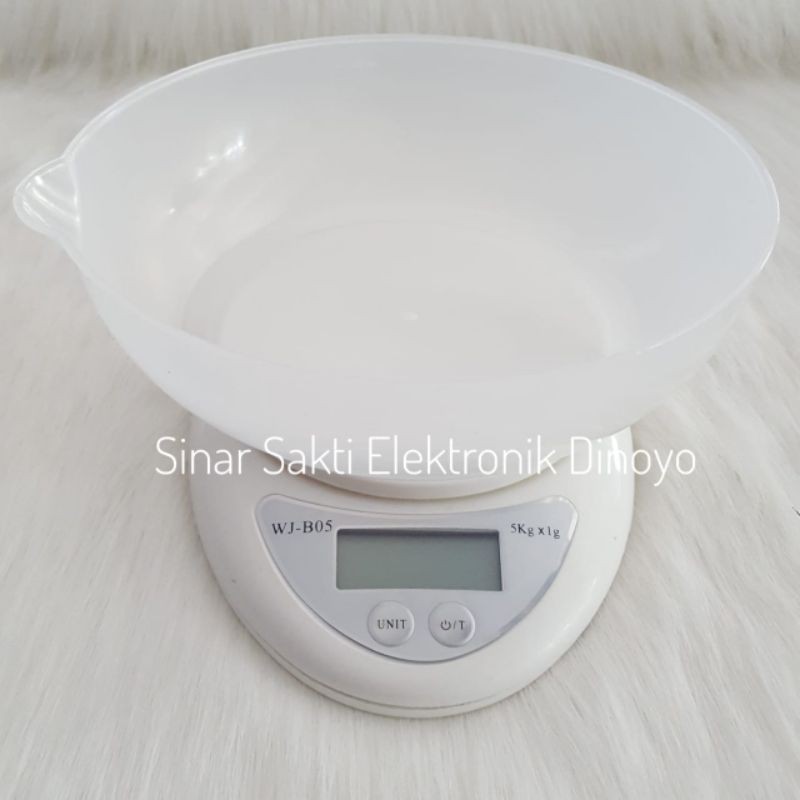 Timbangan Dapur + mangkok Digital Kue electronic kitchen scale tepung 5kg by Sinar Sakti Malang