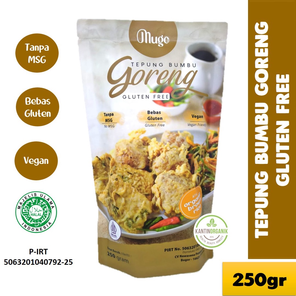 

Mugo - Tepung Bumbu Goreng Gluten Free - Tepung Bumbu Serbaguna Gluten Free 150gr