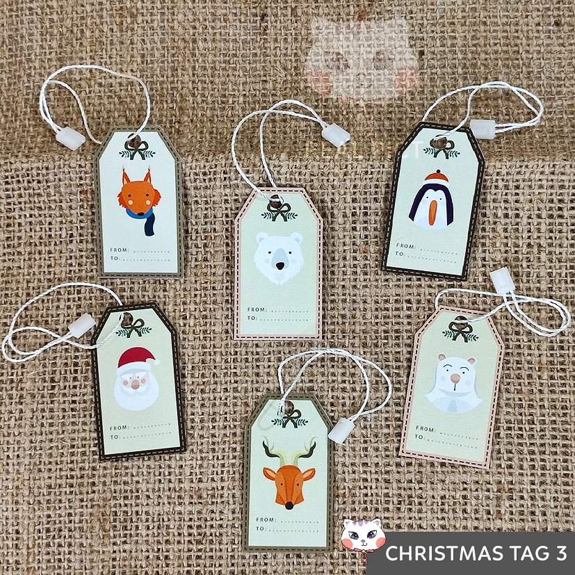 

HANG TAG NATAL CHRISTMAS murah free tali / LABEL GANTUNGAN 3