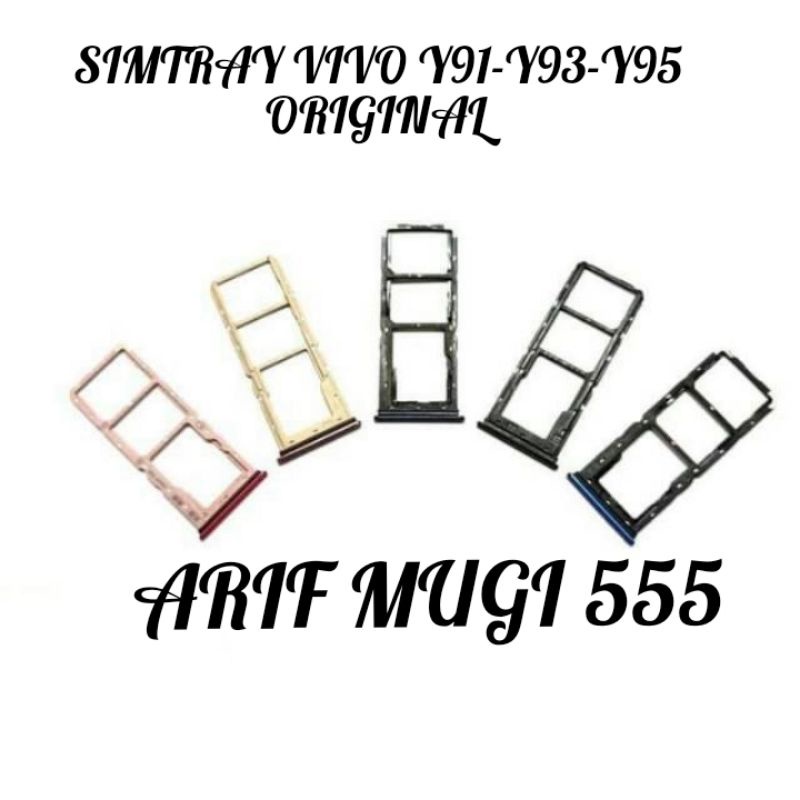 Simtray Simlock Slot Sim card Tempat Kartu Vivo Y91/Y93/Y95 Original