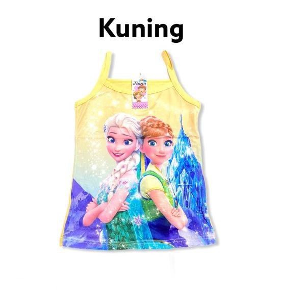 TANKTOP anak Perempuan Motif Frozen TALI KECIL- Tenktop balita umur 2 s/d 10 Tahun - Kaos Dalam Anak