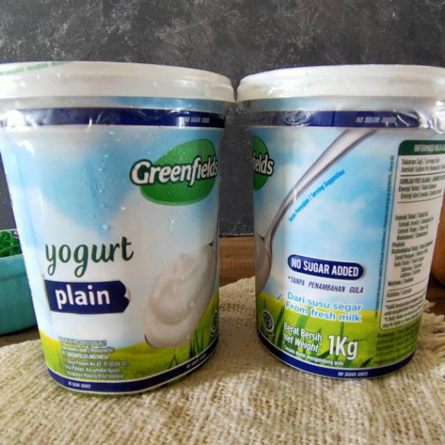 Jual YOGURT PLAIN GREENFIELDS 6x 1KG Shopee Indonesia