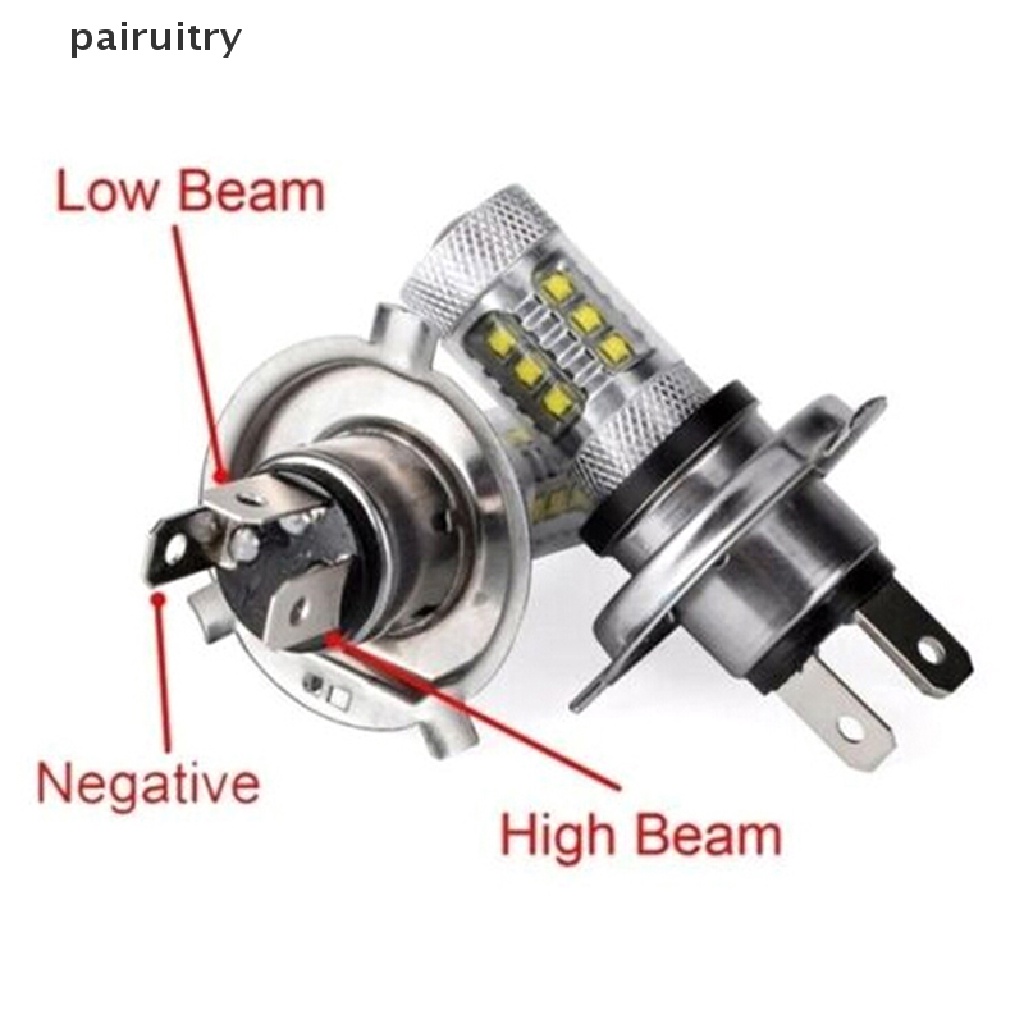 Prt 1Pc Lampu Kabut Depan LED H4 9003 80W Hi / Lo 90W Warna Putih PRT