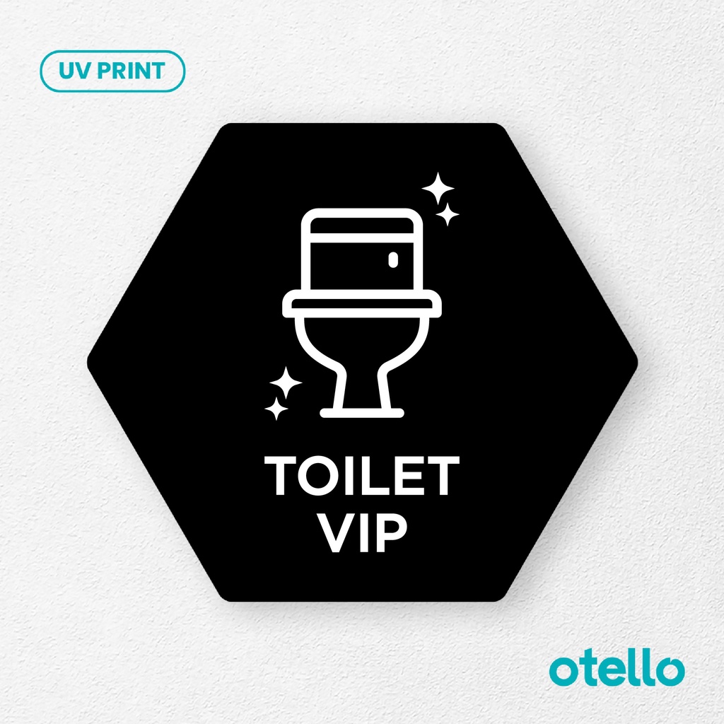 Toilet VIP Signage Board Akrilik Tempel Dinding Papan Acrylic Restoran Dinding Petunjuk Toko Cafe