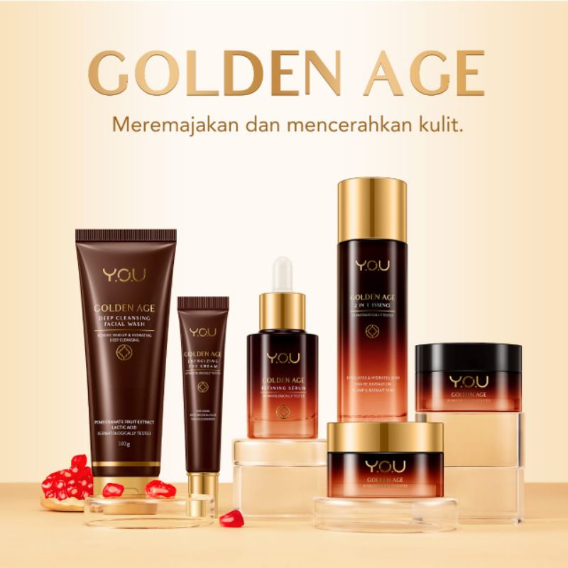 YOU Golden Age Series | Y.O.U Skin Care Essence Facial Wash Eye Day Night Serum Makeups