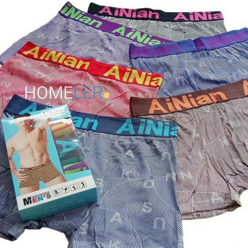 Celana Dalam Pria (1 Box Isi 3 Pcs) / Celana Dalam Boxer Pria Ainian / Cd Boxer Pria Dewasa