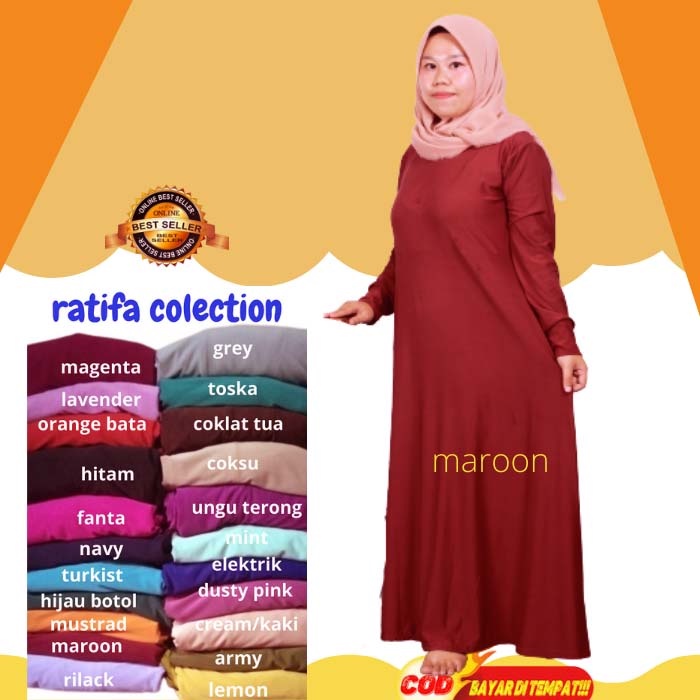 Gamis Jersey Polos All Size Fit To XL 1 kg Muat 3 gamis Terbaru kekinian  Jersy Polos premium Tebal .By Ratifa collection.