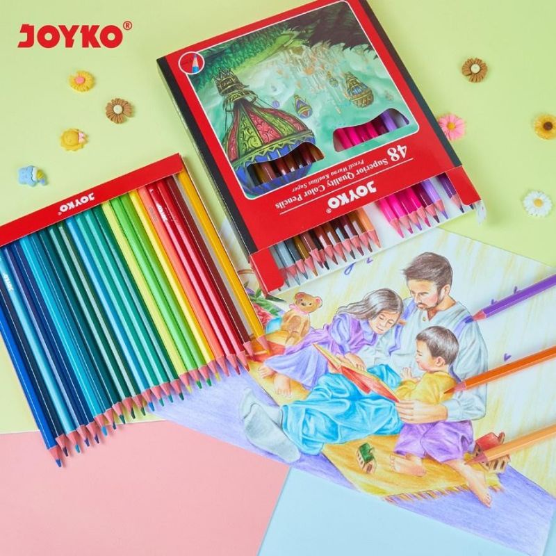 

Pensil Warna Joyko CP-0127 Superior Quality 48 Warna Color Pencils