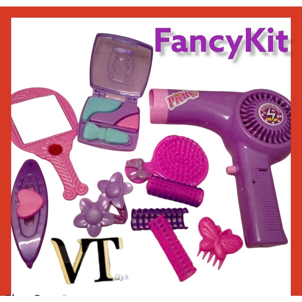 MAINAN SALON SALON AN ANAK set salon beauty hairdryer tas