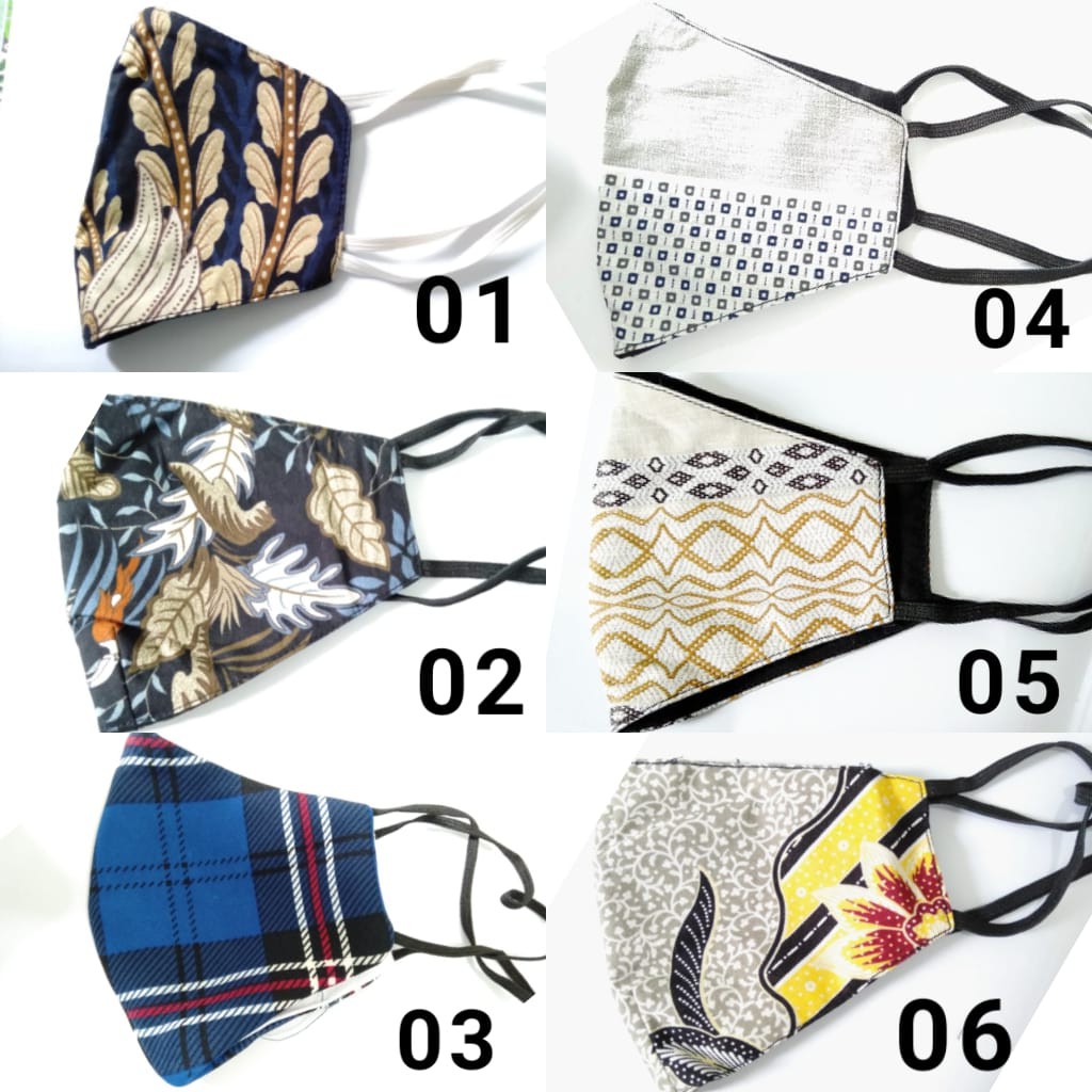 Masker Hijab Motif Batik