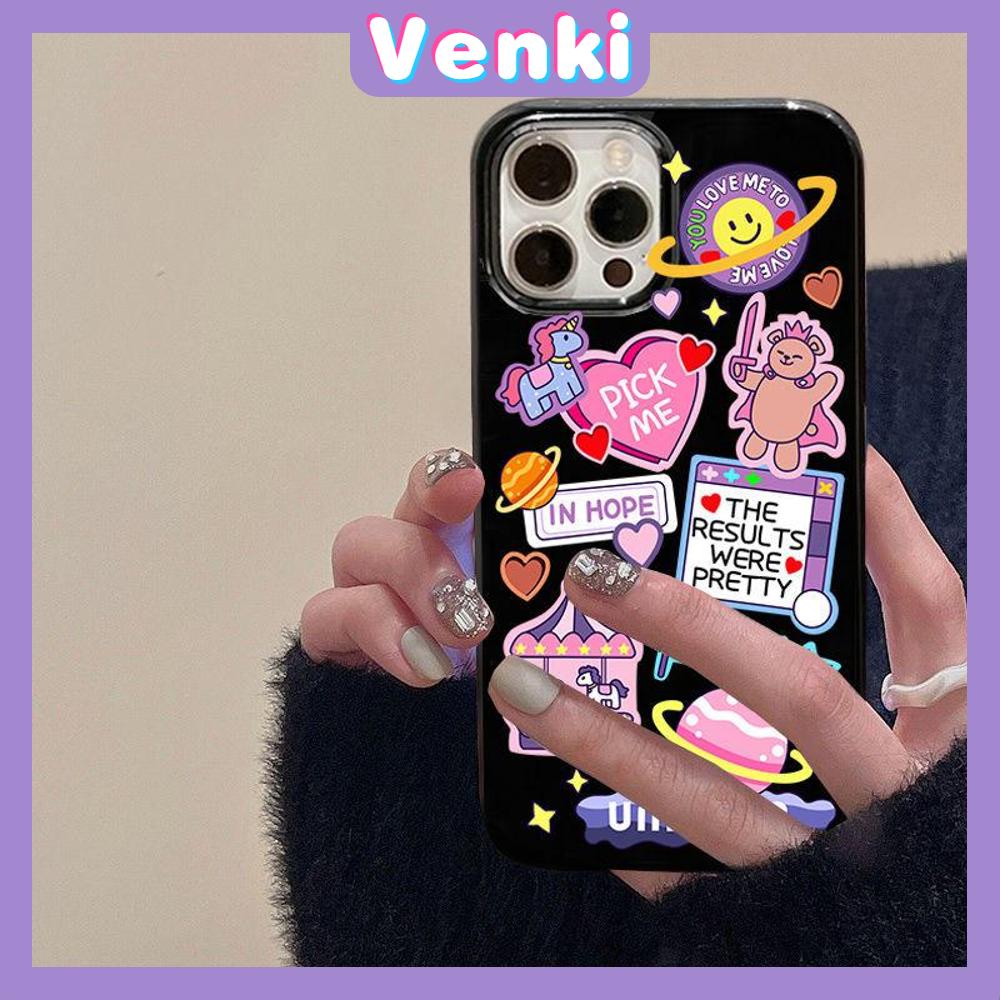 iPhone Case Silicone Soft Case Black TPU Glossy Big Hole Camera Protection Shockproof Cute Cartoon For iPhone 13 Pro Max iPhone 12 Pro Max iPhone 11 Pro Max iPhone 7Plus iPhone x xr