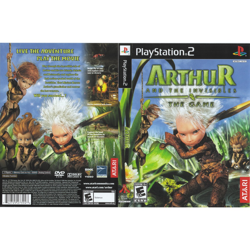 Kaset Ps2 Game Arthur and the Invisibles