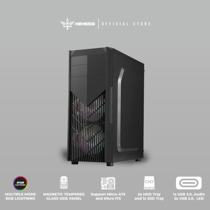 NYK Nemesis Casing Komputer Gaming T10 Scylla - PC Case