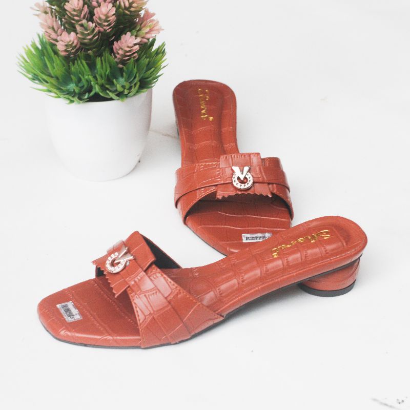 BAYAR DITEMPAT High Heels Motif Kulit Buaya | MD029