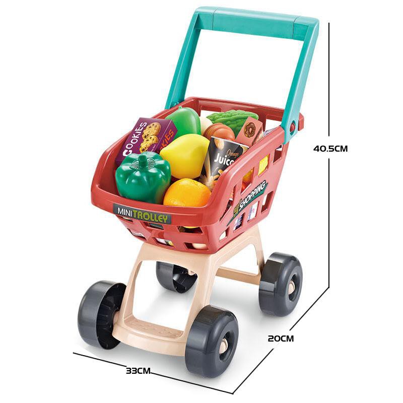 [FUNNY]Mainan Anak Home Supermarket Set Trolley Belanja / Mainan Anak Jualan Dan Belanja Supermarket