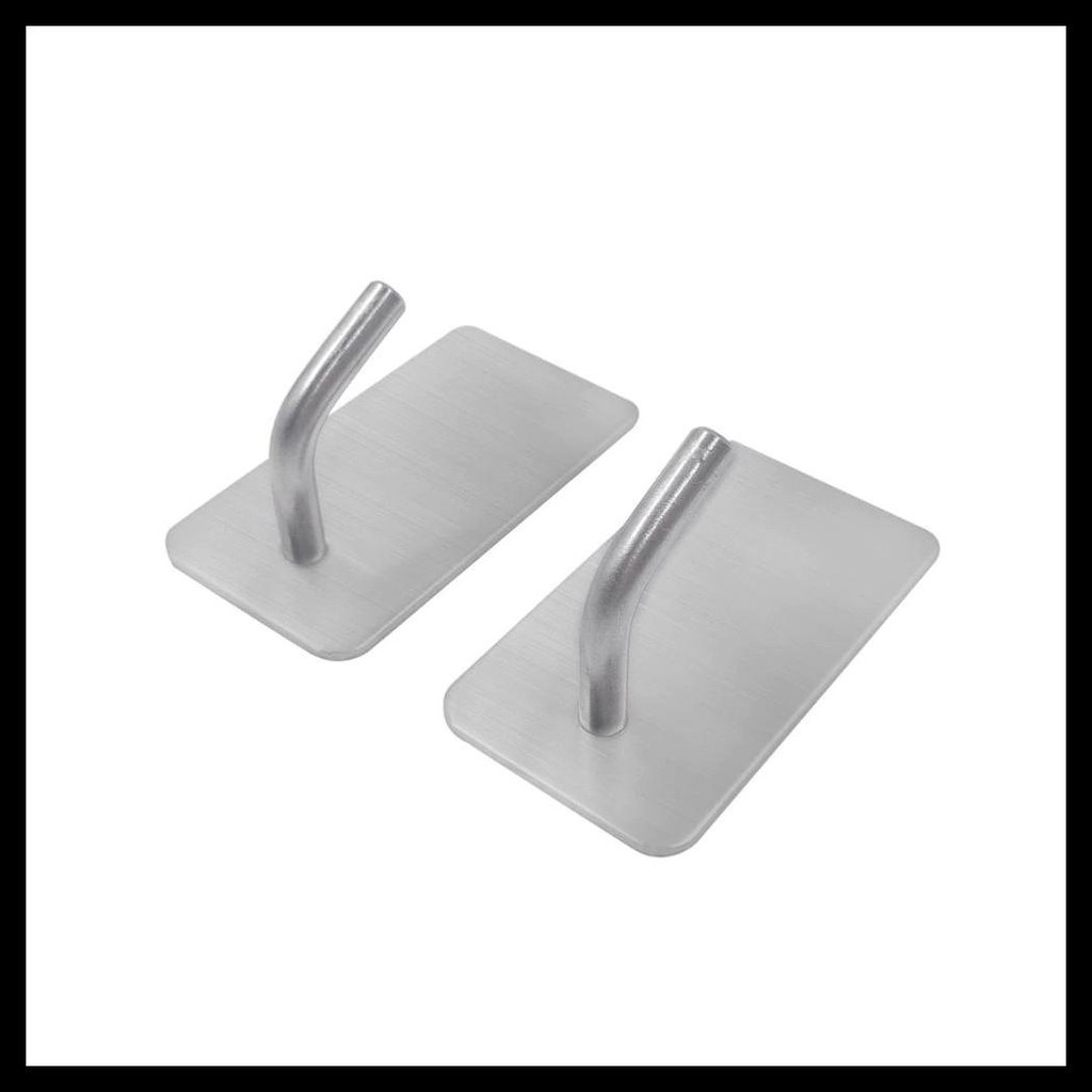 Grab Medan Gantungan Dinding Hook Hanger Organization Stainless Steel 1PCS PTOC Z12 Silver