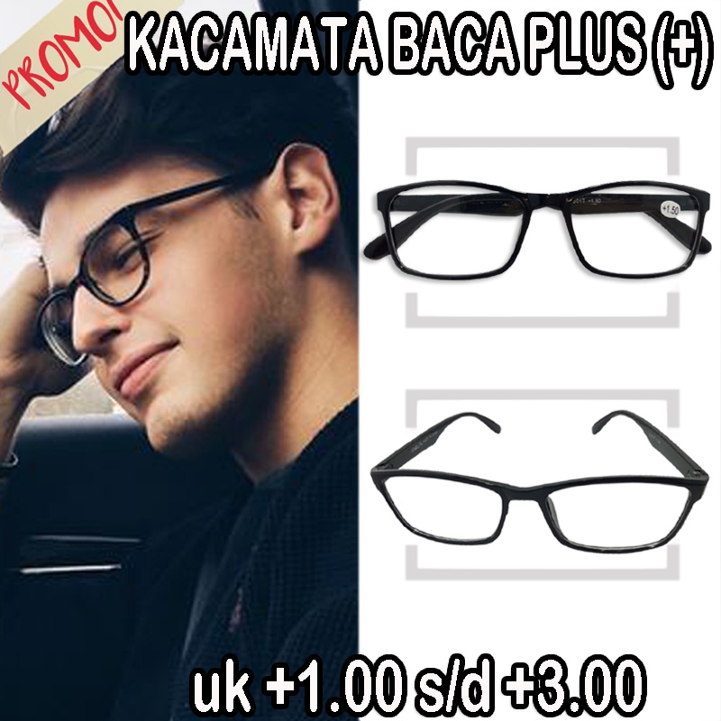 BARU Kacamata Plus +1.00 s/d+3.00 Korean Style untuk Pria Wanita Kaca mata Baca Kaca mata plus (+) Reading Glasses Unisex Kacamata Fashion