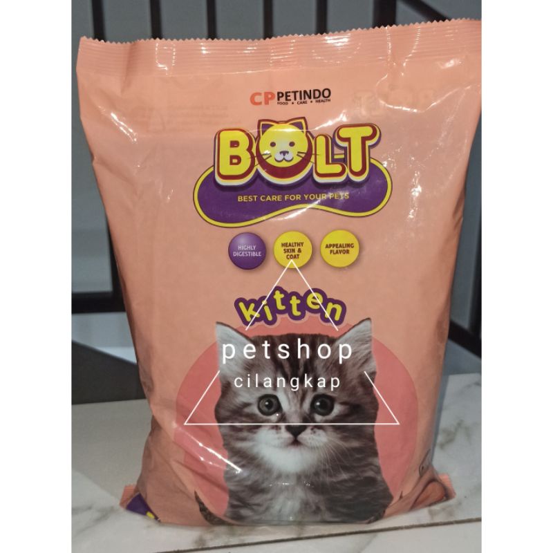 Makanan Kucing Bolt Catfood Kitten Salmon 20kg (Go-jek only) makanan kucing anaka bolt