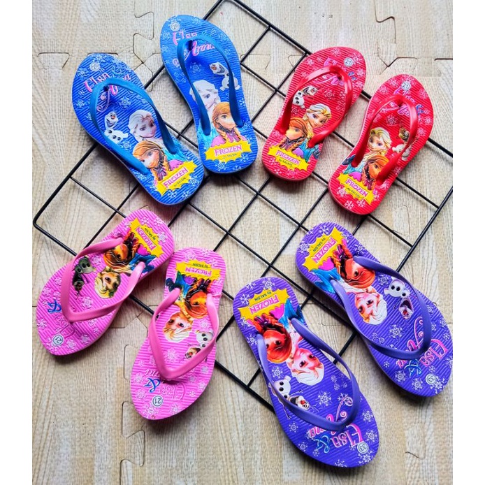 [size 21-25] SANDAL JEPIT ANAK PEREMPUAN 2-8 TAHUN KARAKTER PRINCESS / SANDAL LUCU ANAK CEWEK KARAKTER FROZEN PRINCESS ELSA &amp; ANNA