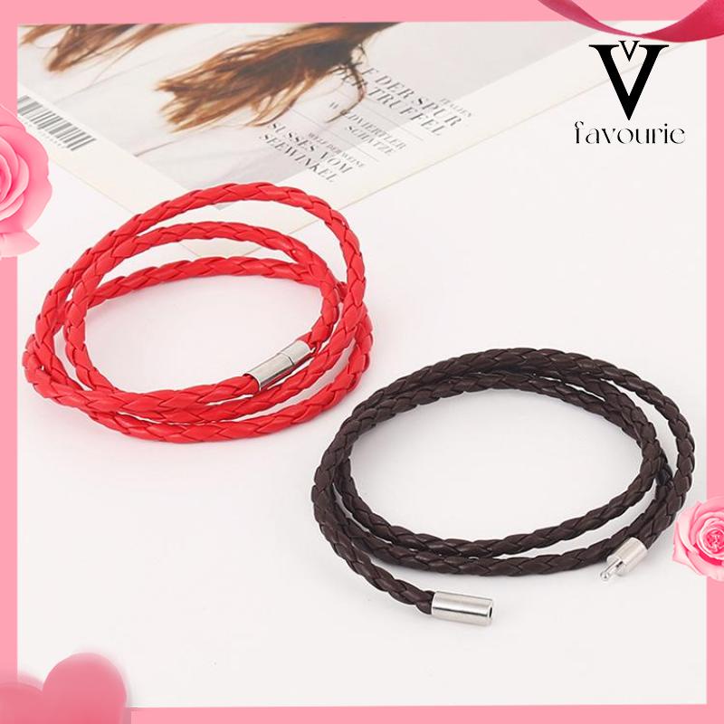 [COD]Multilayer Braided Twist Bracelet Gelang Tali Kulit-FA