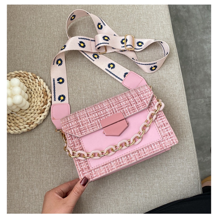 KOREAN TRENDY FASHION TARTAN SHOULDER BAG / TAS BAHU MINI FASHION KOREA / TAS MESSENGER KECIL / TAS SELEMPANG KOTAK KOTAK IMPORT LUCU