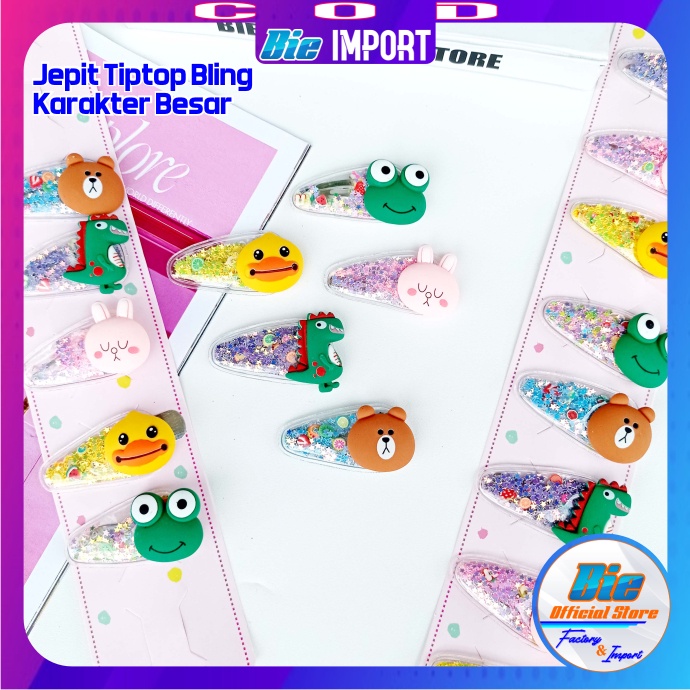 Jepit Anak Transparan Gliter Premium Impor Best Seller