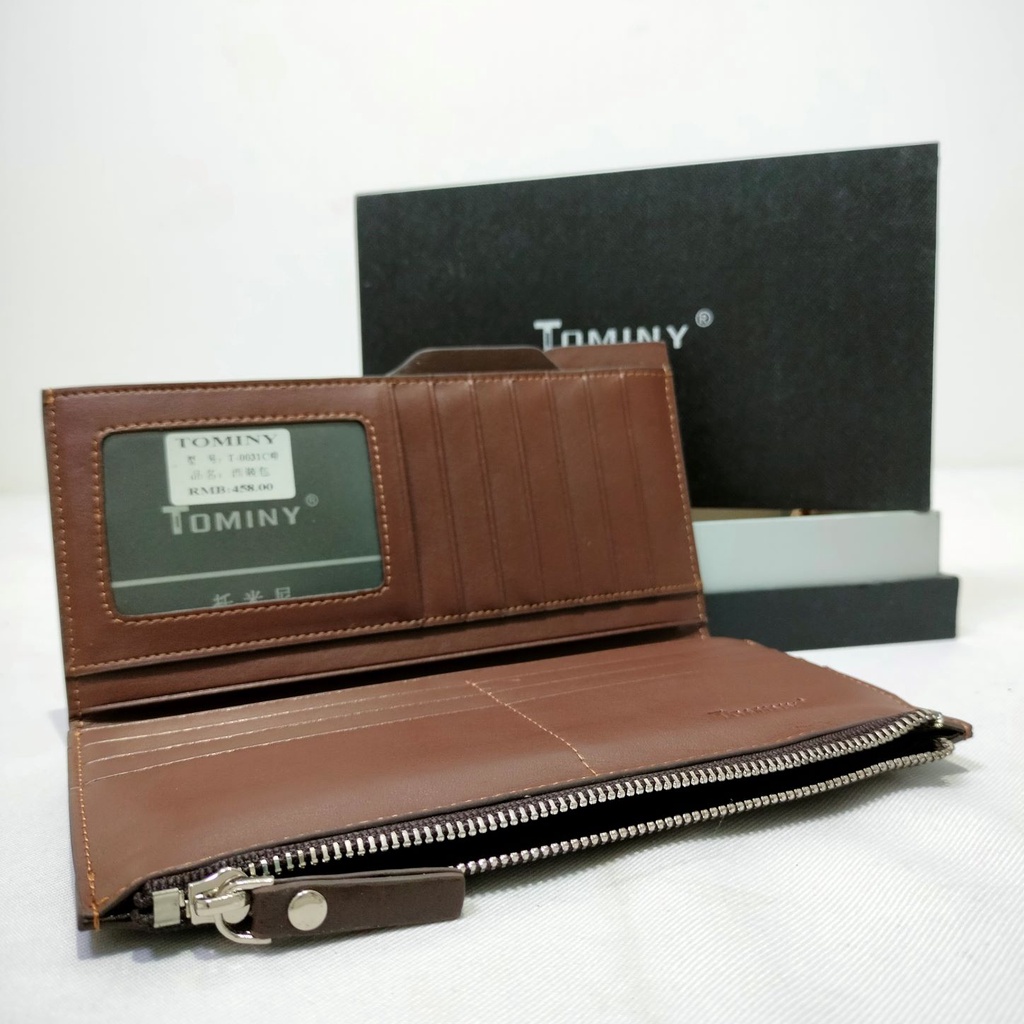 Dompet TOMINY Dompet Kulit Asli Model Panjang Import 0031C