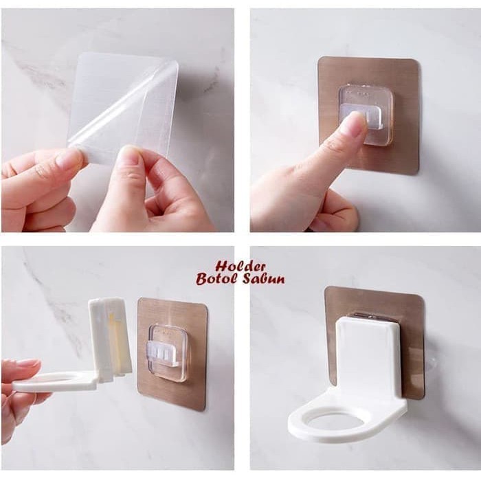 Bathroom Holder Botol Shampoo Holder Sabun Holder 3m Self adhesive