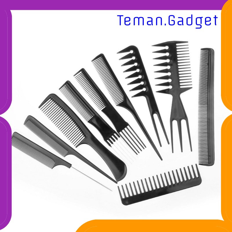 TG-FE161 SISIR RAMBUT SALON HAIR COMB 10 SET - YS-254