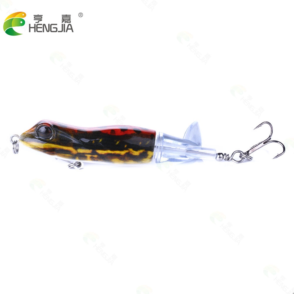 Hengjia 5pcs / Lot Umpan Pancing Bentuk Katak Whopper Plopper 9.5cm 11g