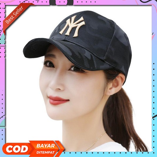 Topi Cowok Polos Casual Olahraga Import Original Bordir Murah Dewasa T Baseball Cap : Ny Camo - Topi