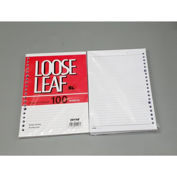 

KERTAS LOOSE LEAF JOYKO A5 ISI 100 LEMBAR | REFILL BINDER FILE | ATK