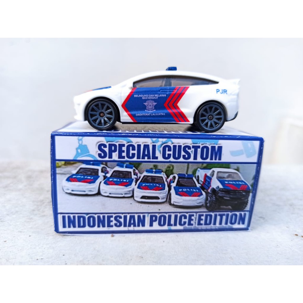 Hotwheels HW Tesla Model X Custom Mobil Polisi Indonesia Patwal PJR