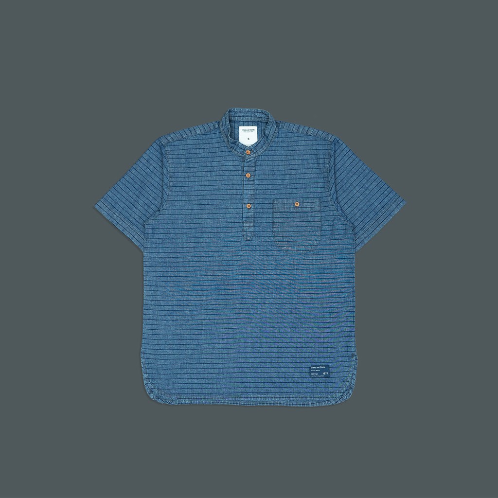 

Jimmy and Martin - Pull Over Chambray Stripe Shirt S/S - K020