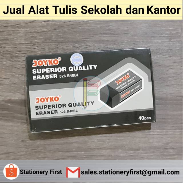 Penghapus Eraser Joyko  kecil B40P / B40BL