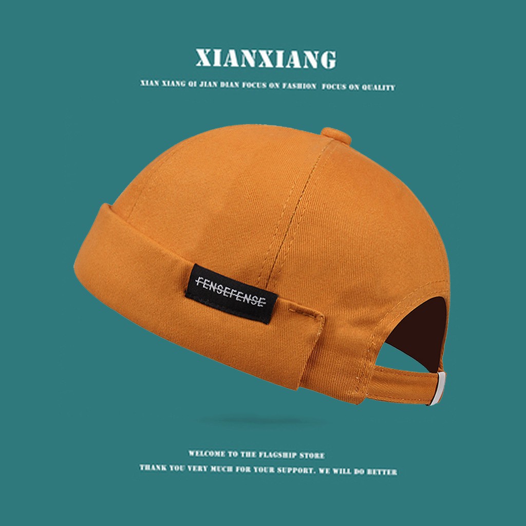 Topi Beanie Tanpa Tepi Gaya Retro Kasual Untuk Pria Dan Wanita