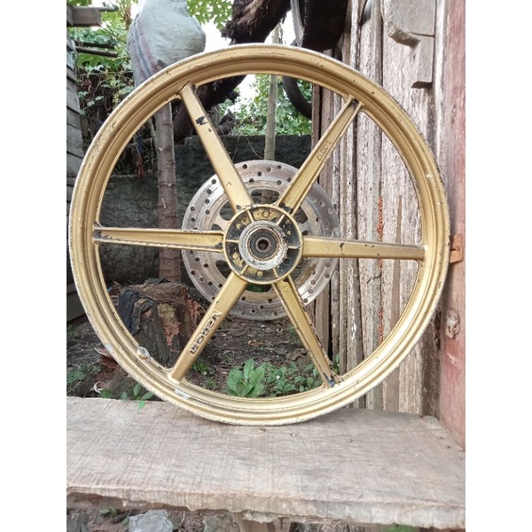 velg depan honda supra lama-supra fit lama-palang 6 lurus merek venom.asli kuat dan keker.barang sec
