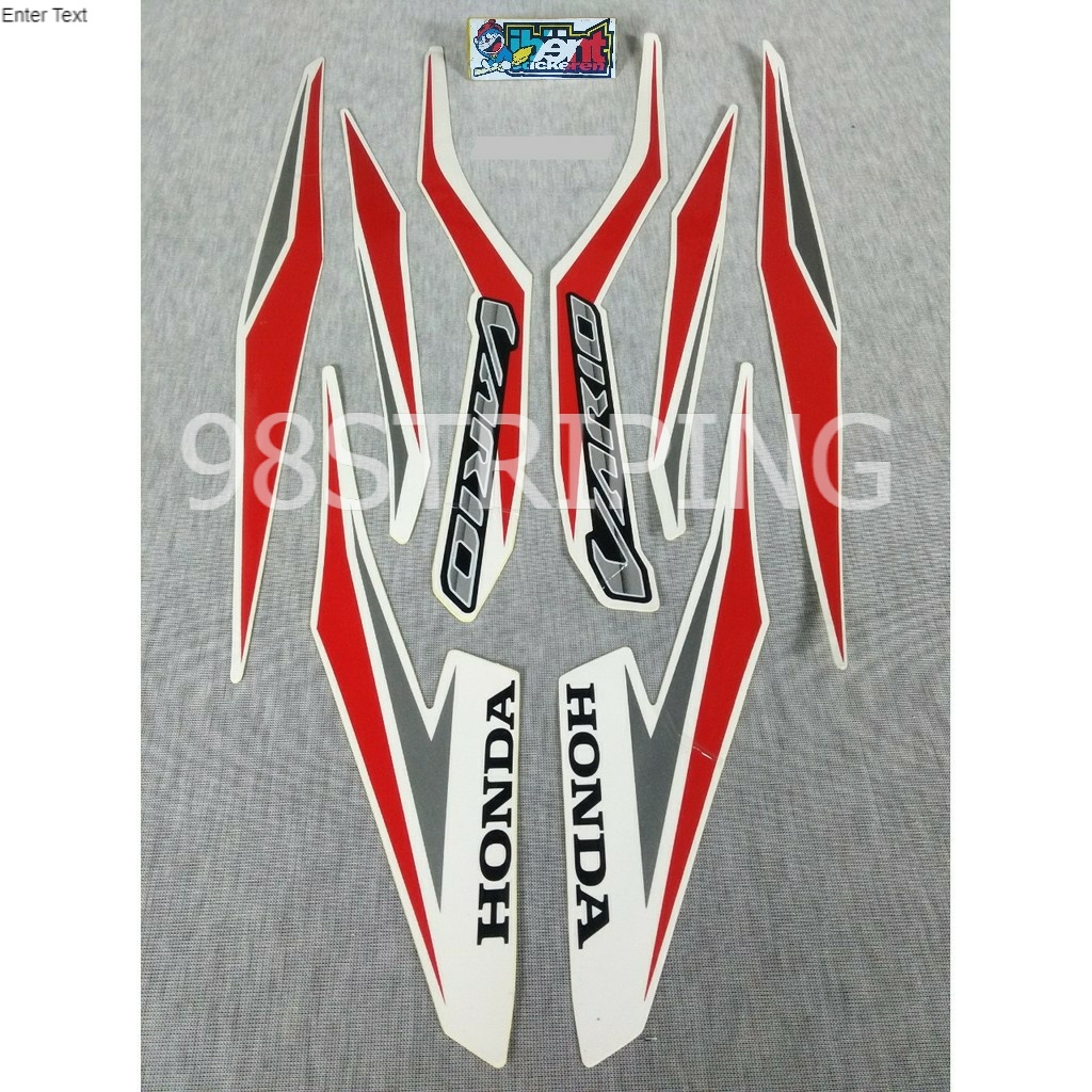 STIKER STRIPING LIS STANDAR ORI NEW HONDA VARIO 125 MERAH PUTIH TAHUN 2018