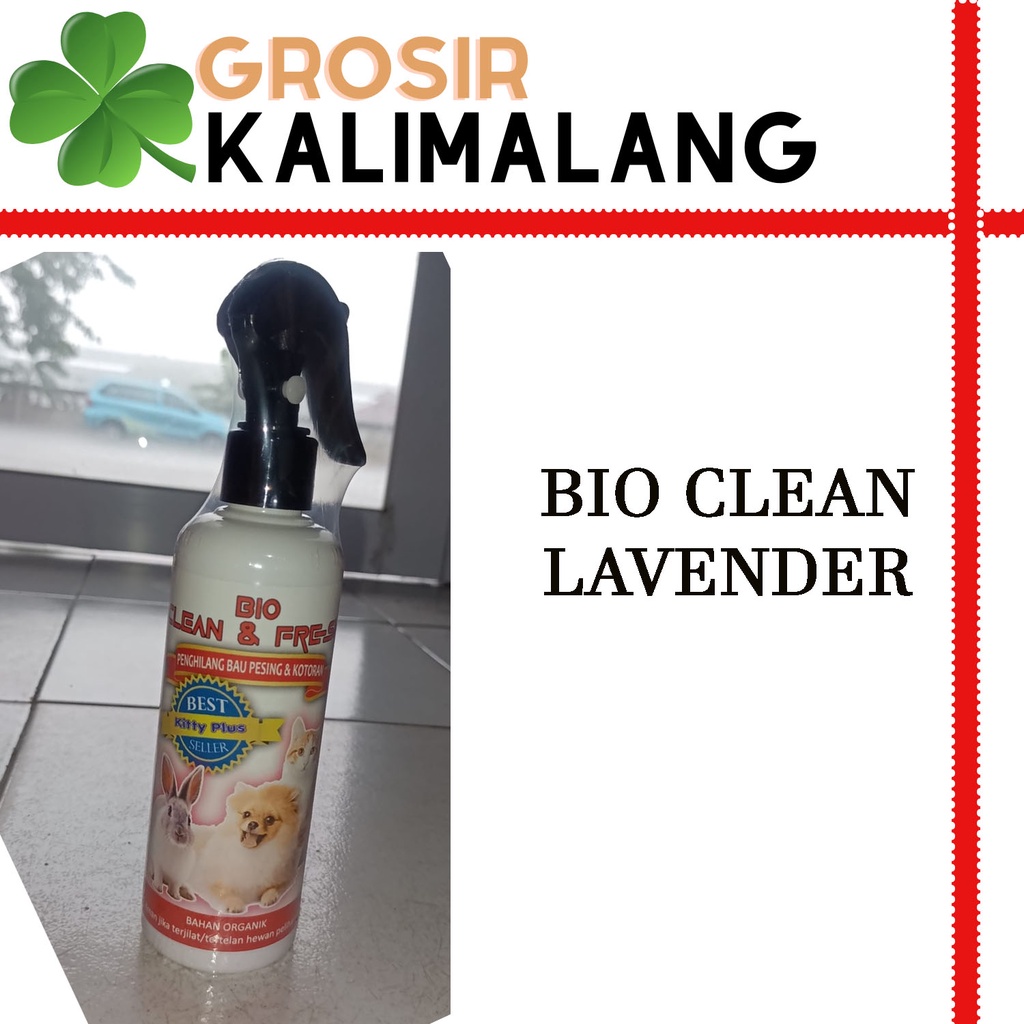 Kitty Plus Bio Clean &amp; Fresh Penghilang Bau Pesing &amp; Kotoran 250ml - Lavender