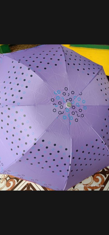 Payung Lipat 4 Karakter Motif Polkadot Ring Anti Uv Merk Osaka - 4008