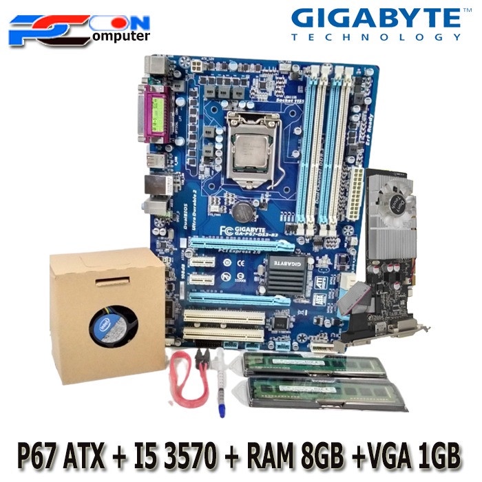 Motherboard Intel LGA 1155 P67 4 Slot ram VGA Offboard ASUS / GIGABYTE