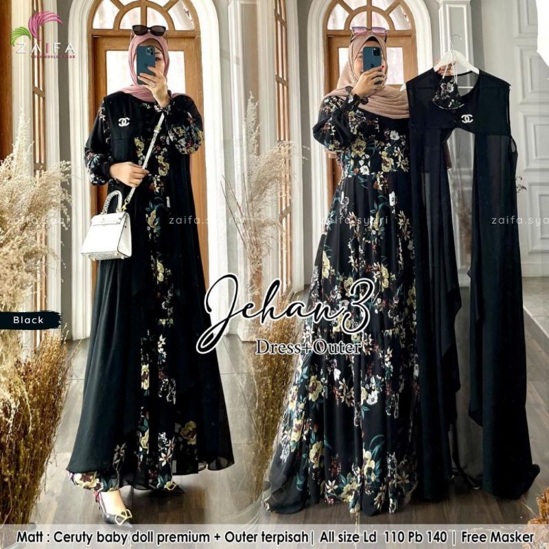 DRESS OUTER JEHAN3 | GAMIS WANITA BUSUI