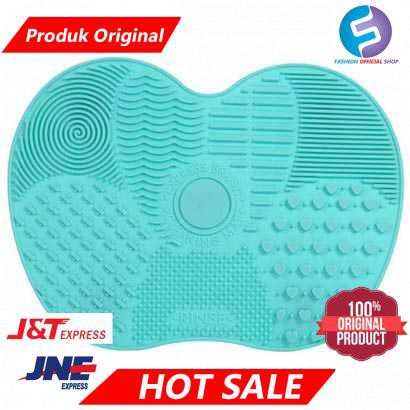 Rinse Pembersih Kuas Make Up Silicone Pad [Hijau Mint] Grab Medan